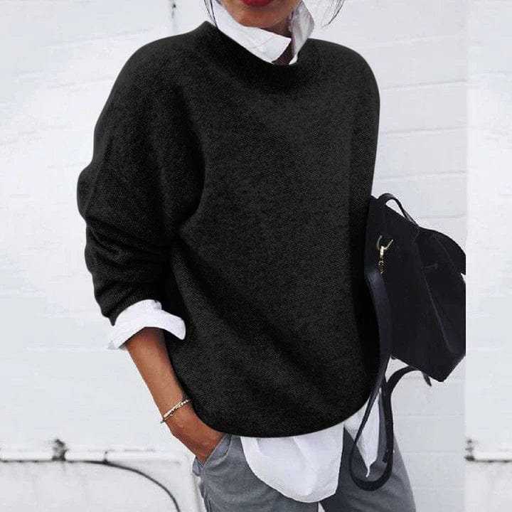 Lässiger bequemer Pullover aus lockerem Strick