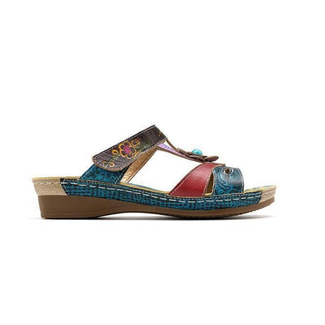 Hannah - Orthopädische Sandalen mit handgefertigten Drucken