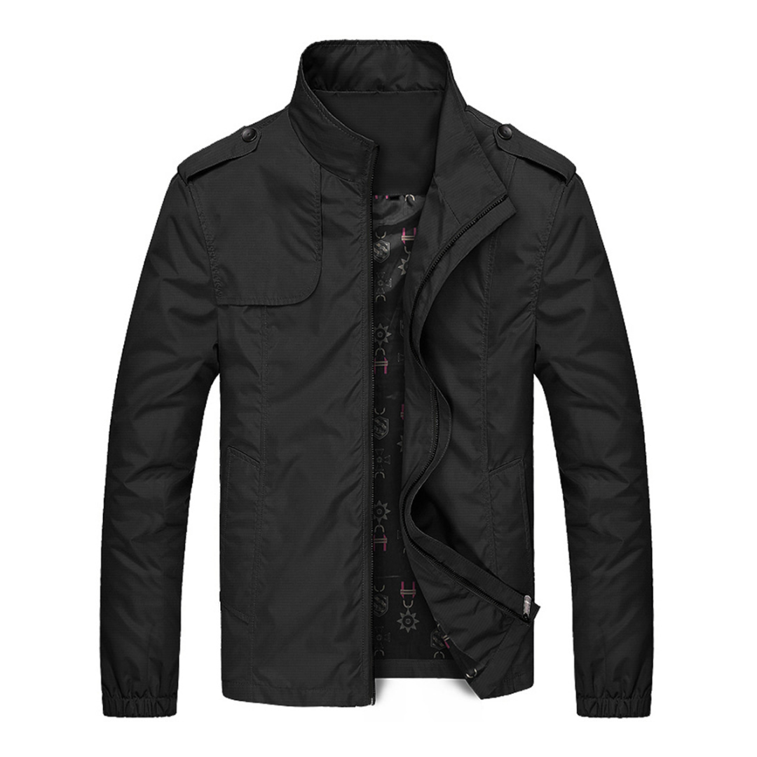 Paul | Herren Biker Bequeme Jacke | Reißverschluss
