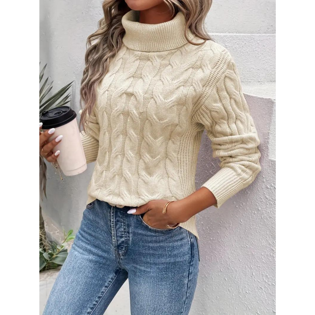 Samrita | Damen Rollkragen Pullover | Strick
