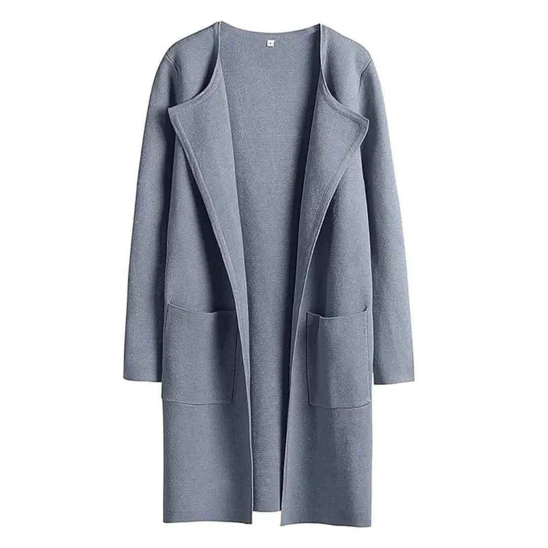Rhea | Damen Lange Strickjacke | Elegante