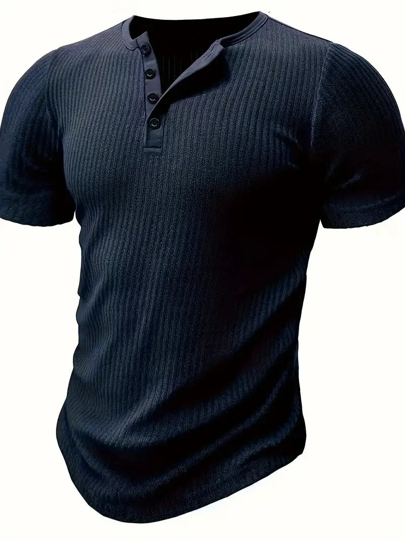 Henley Shirt Herren Kurzarm Elegant Bequem – Silvano