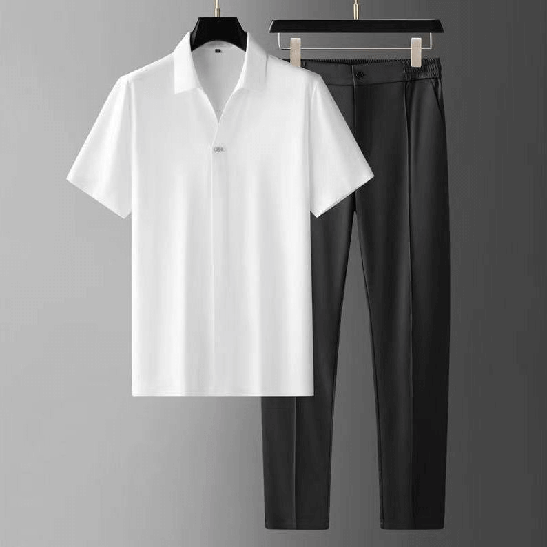 Herren Sommer Polohemd & Shorts Set