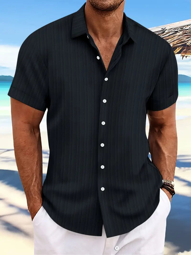 Sommerhemd Herren Kurzarm Leicht Elegant Bequem – Detlef