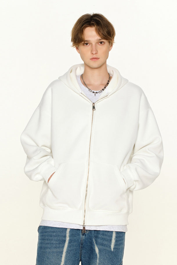 Lässiges Sweatshirt mit Kapuze und Reißverschluss