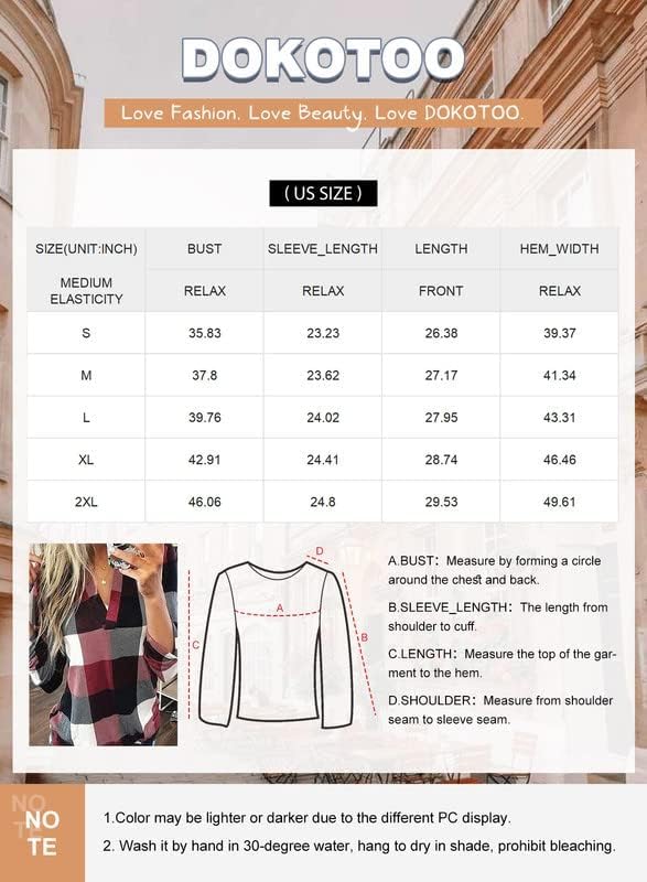 Karo-Bluse mit V-Ausschnitt für Damen – Hanna