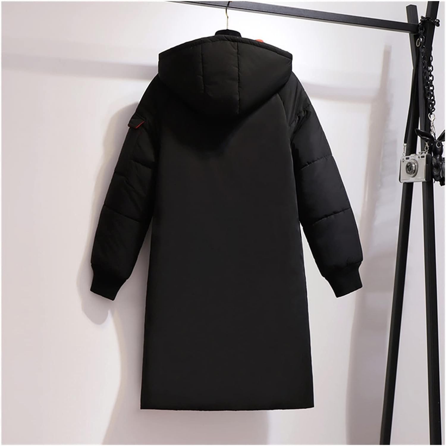 Lange wattierte Winterjacke mit Kapuze – Helena