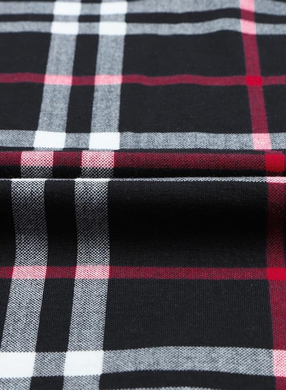 Karo-Bluse mit V-Ausschnitt für Damen – Hanna