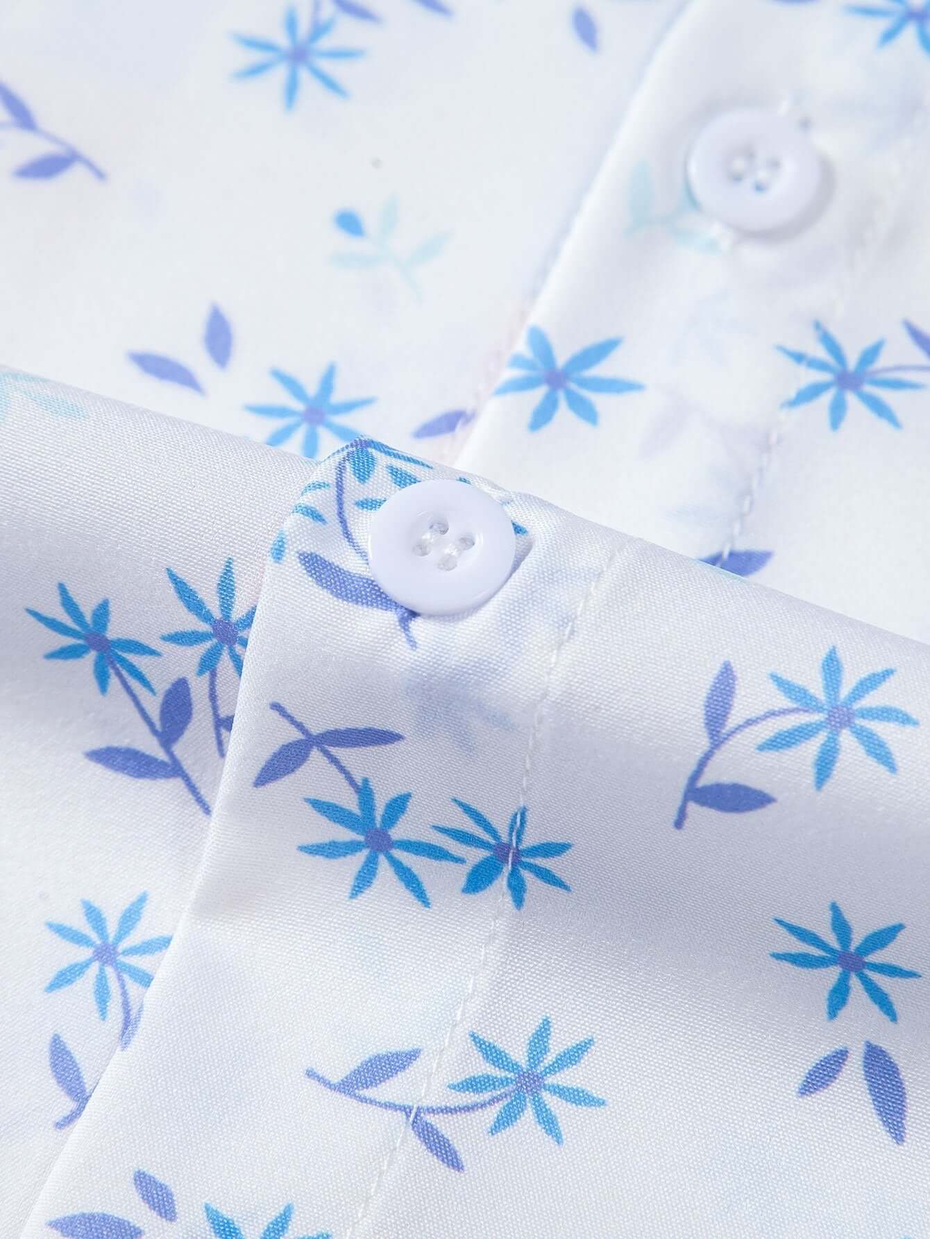 Elegantes Paisley-Blumen-Shirt mit Knöpfen
