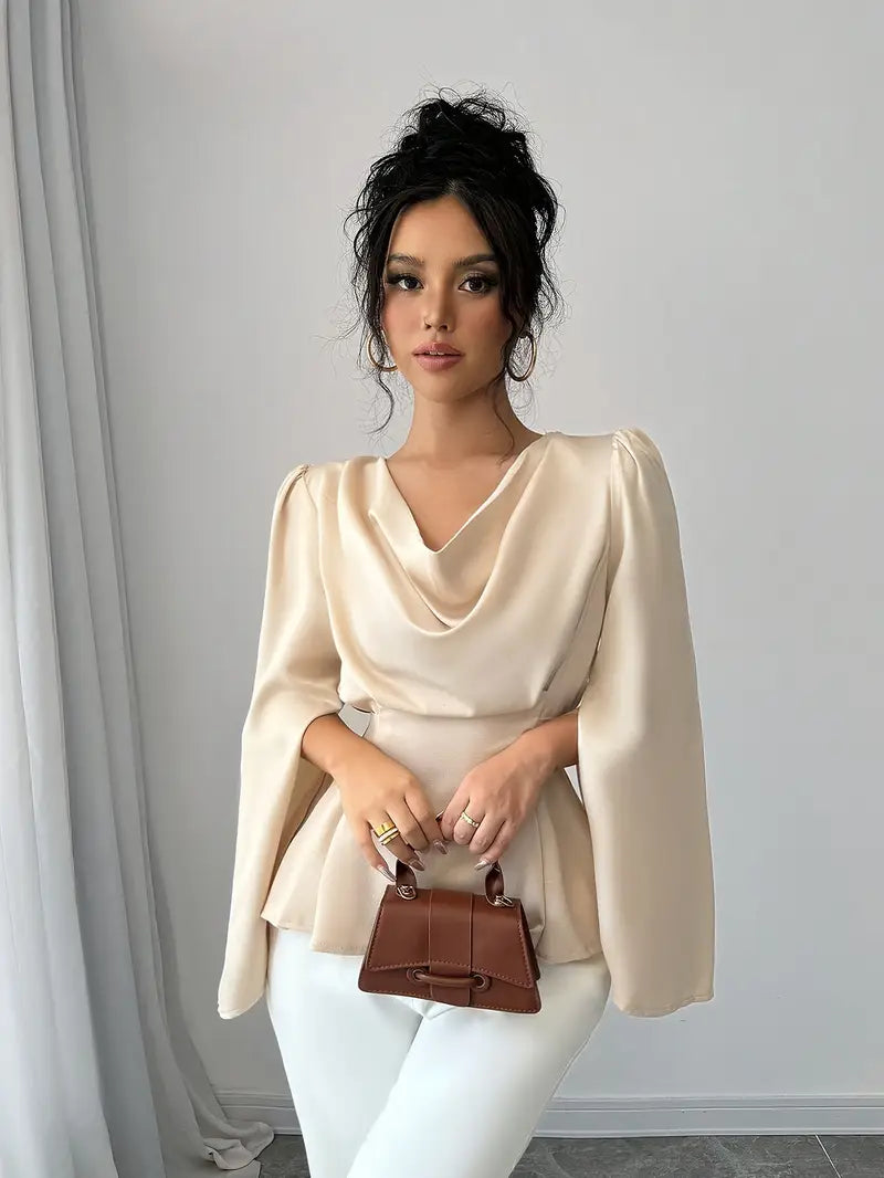 Elegante stilvolle Satinbluse