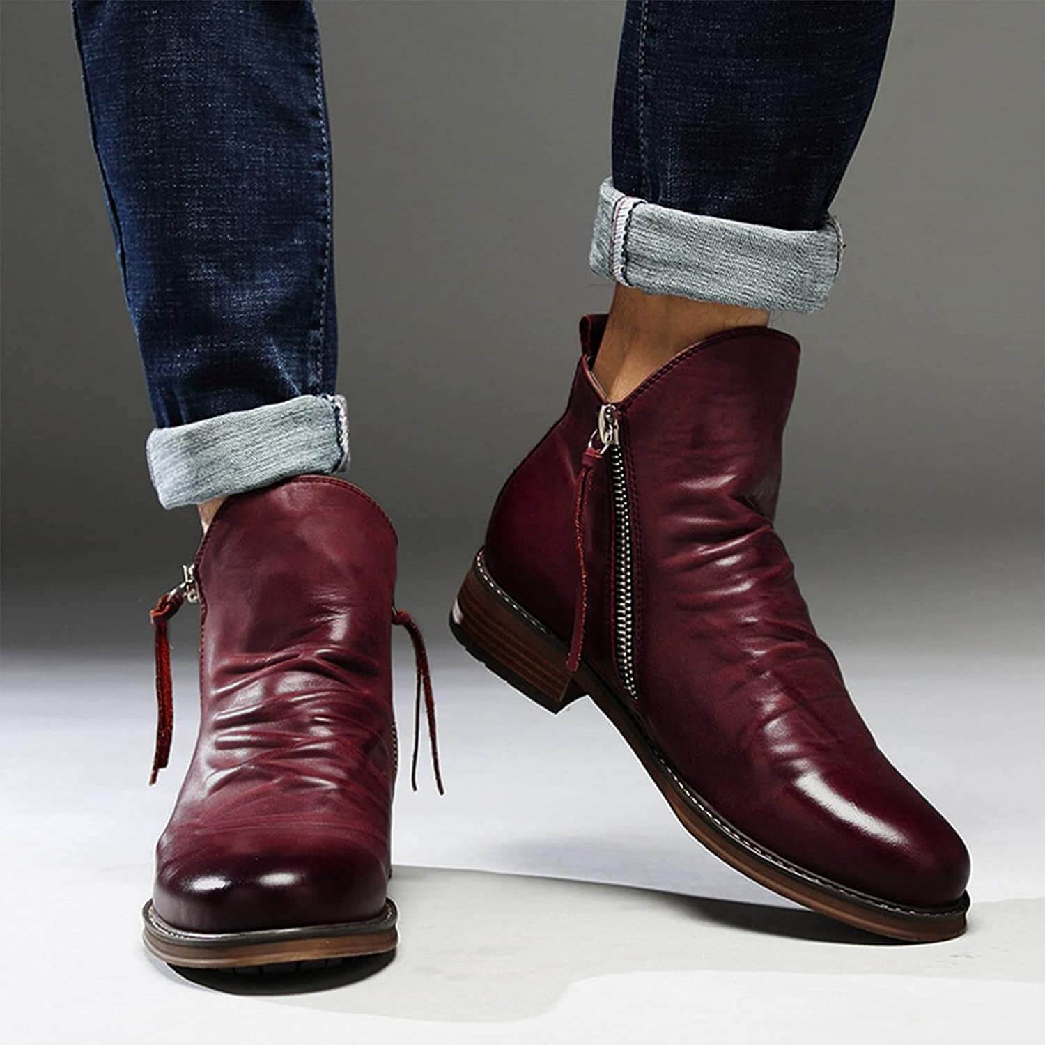 Lässige Herren Lederstiefel