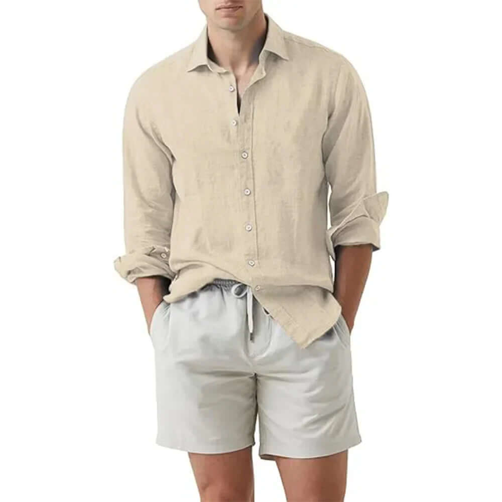 Leichtes Sommerhemd Herren - Leinen & Baumwolle