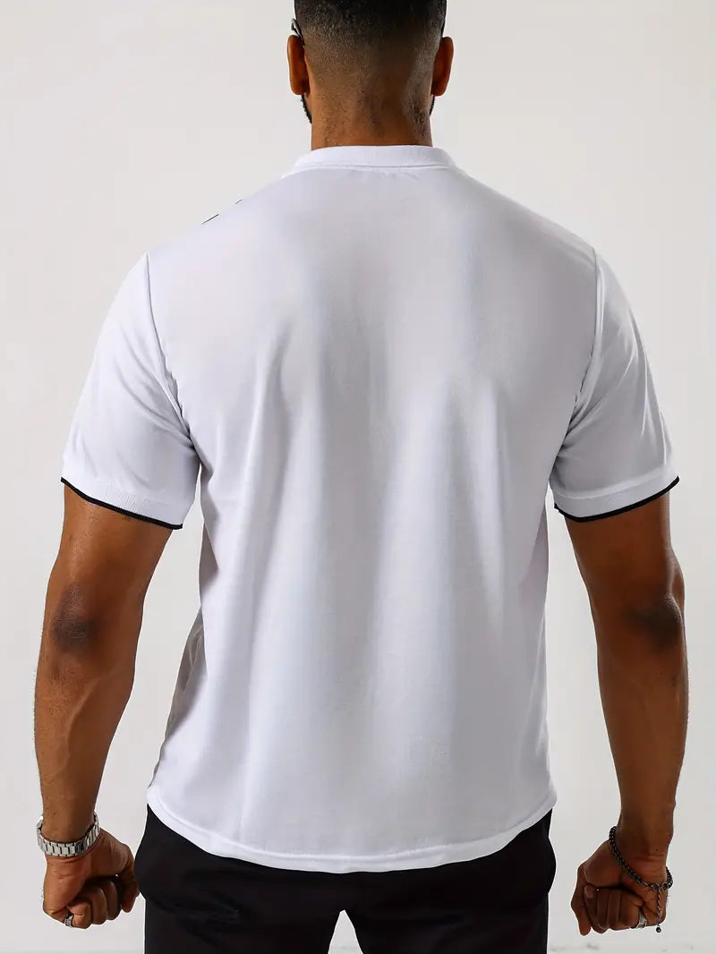 Herren Polo-Shirt mit vertikalem Retro-Streifenmuster
