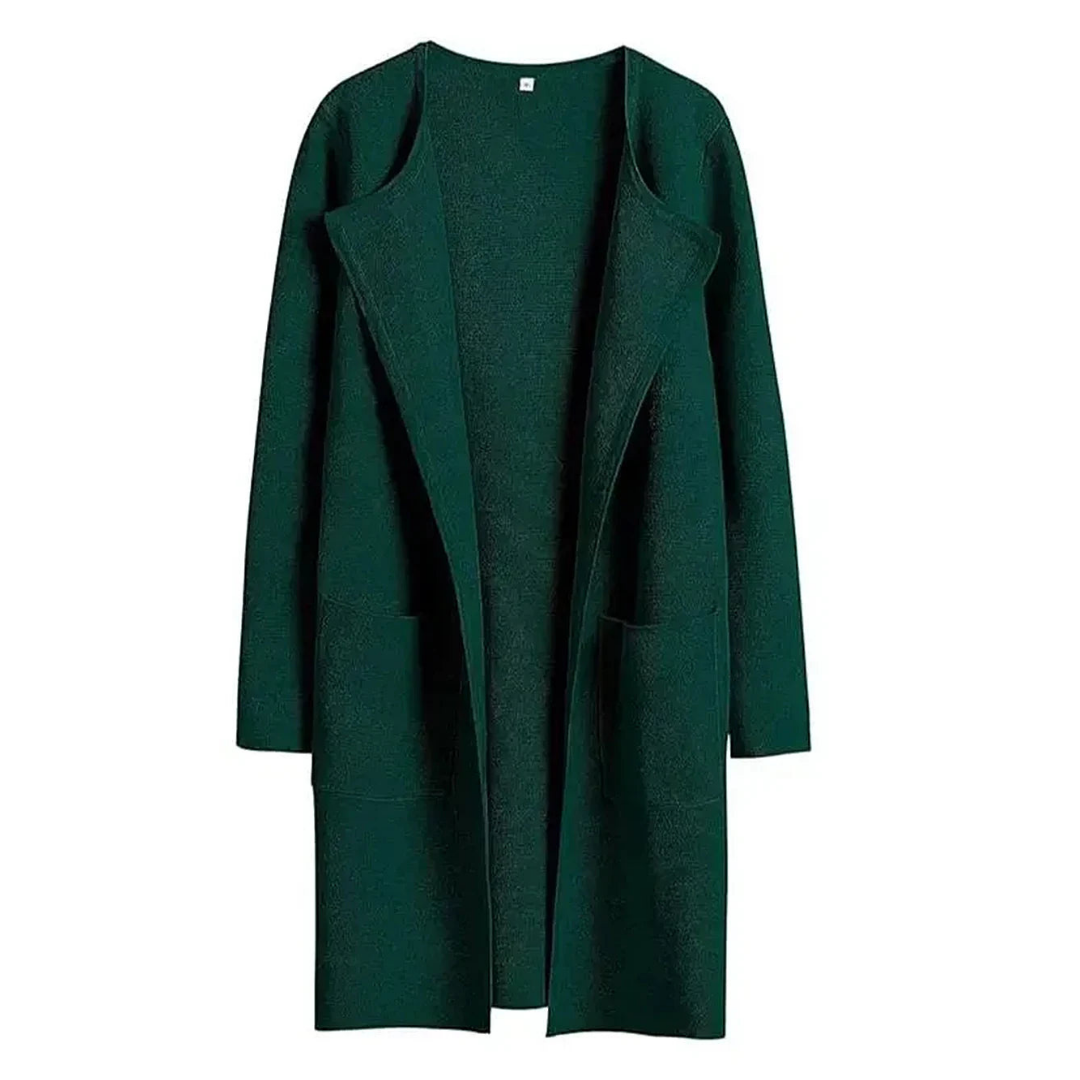 Rhea | Damen Lange Strickjacke | Elegante