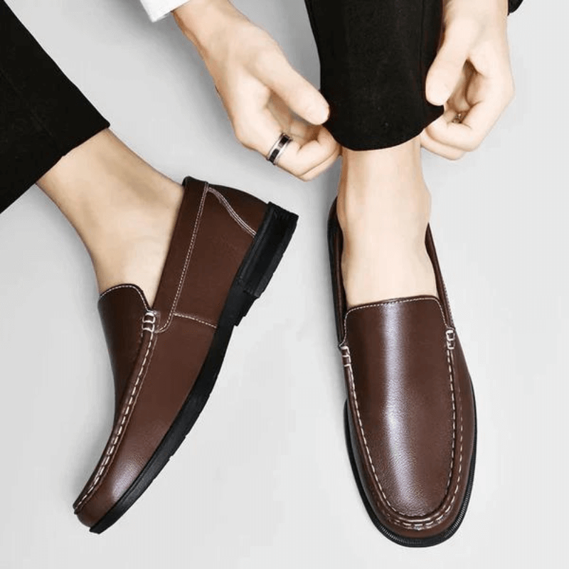 Luxuriöse Loafer aus Italienischem Leder