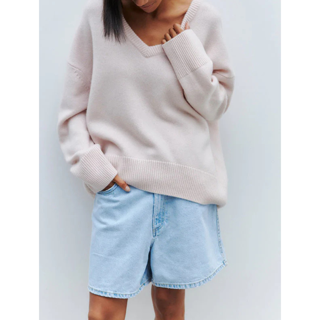 Reesey | Damen V-Ausschnitt Pullover | Warme