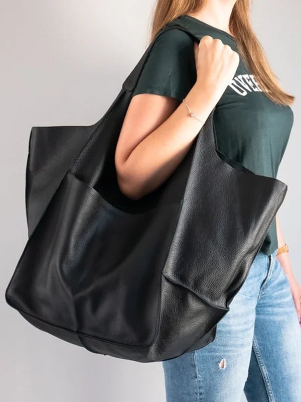 Carla™ - Neue übergroße handgefertigte Handtasche aus veganem Leder