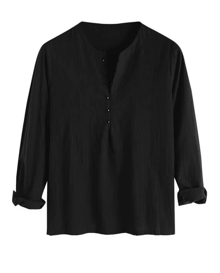 Minimalistische Herren-Leinenbluse