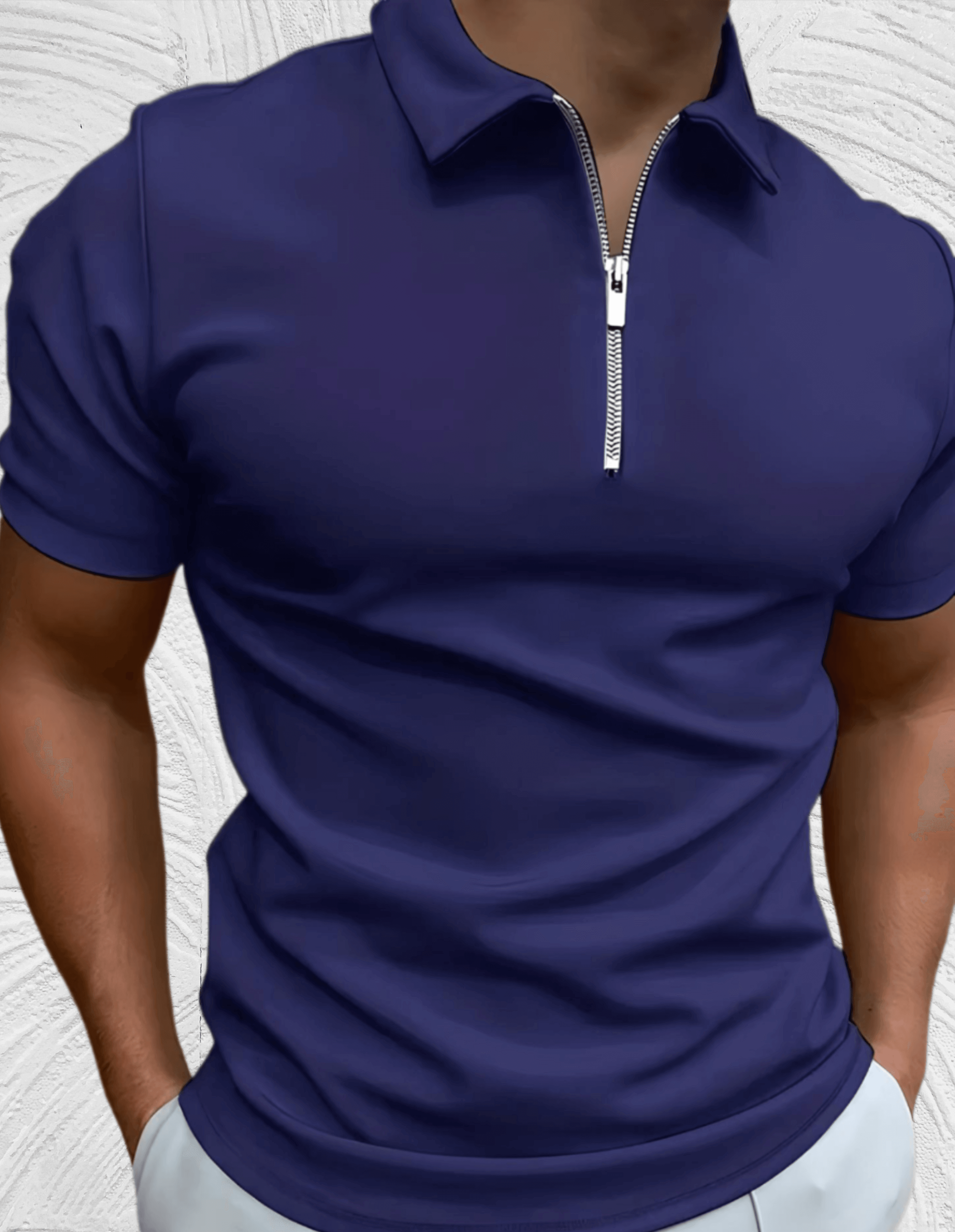 Herren Poloshirt mit Reißverschluss