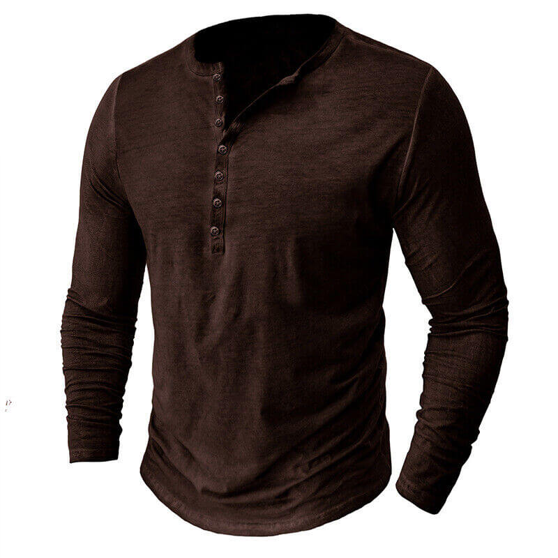 Langarm Henley-Shirt für Herren