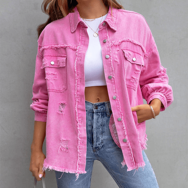 Stylische Denim Jacke Damen