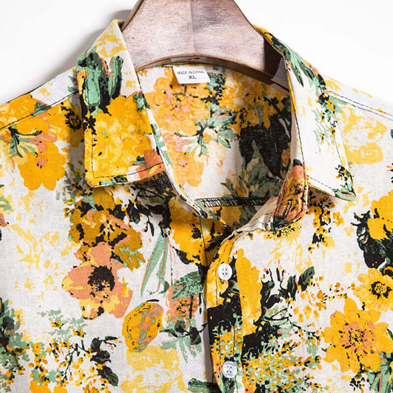 Herren Hawaiihemd mit Sonnenblumen