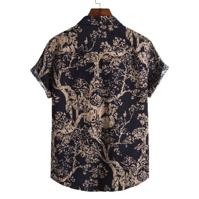 Stylisches Herren Kurzarmhemd mit Blumenmuster