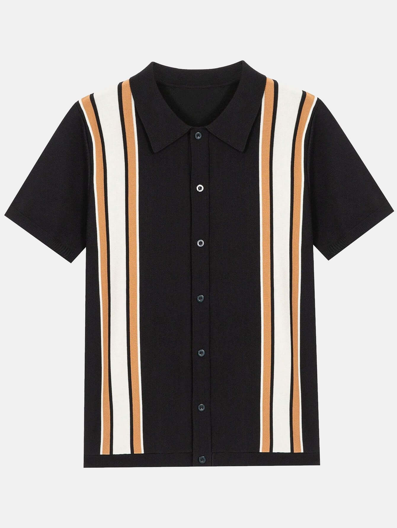 Gestreiftes Herren-Poloshirt mit Knöpfen