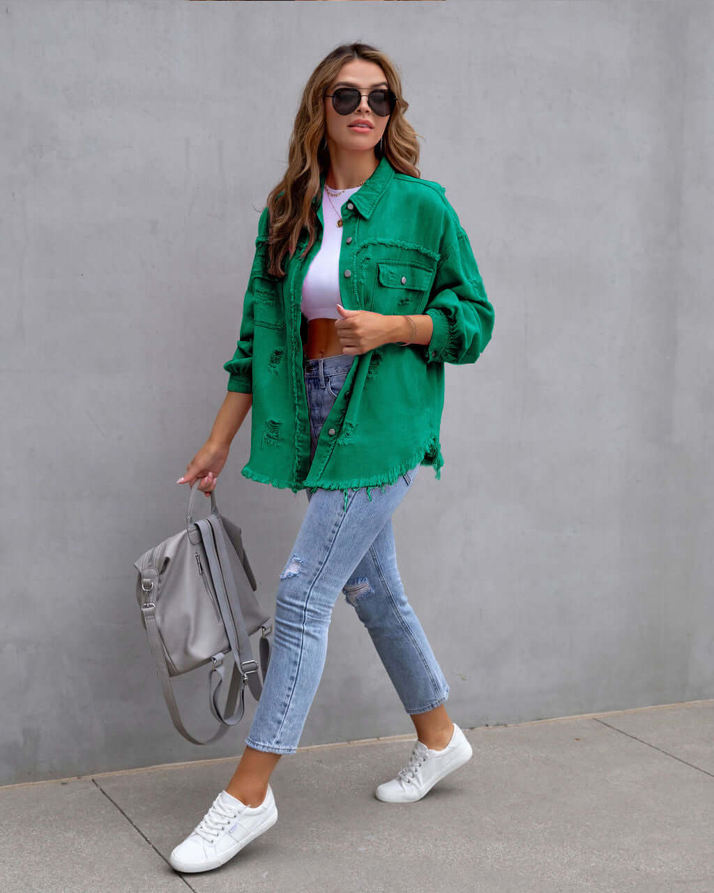 Stylische Denim Jacke Damen