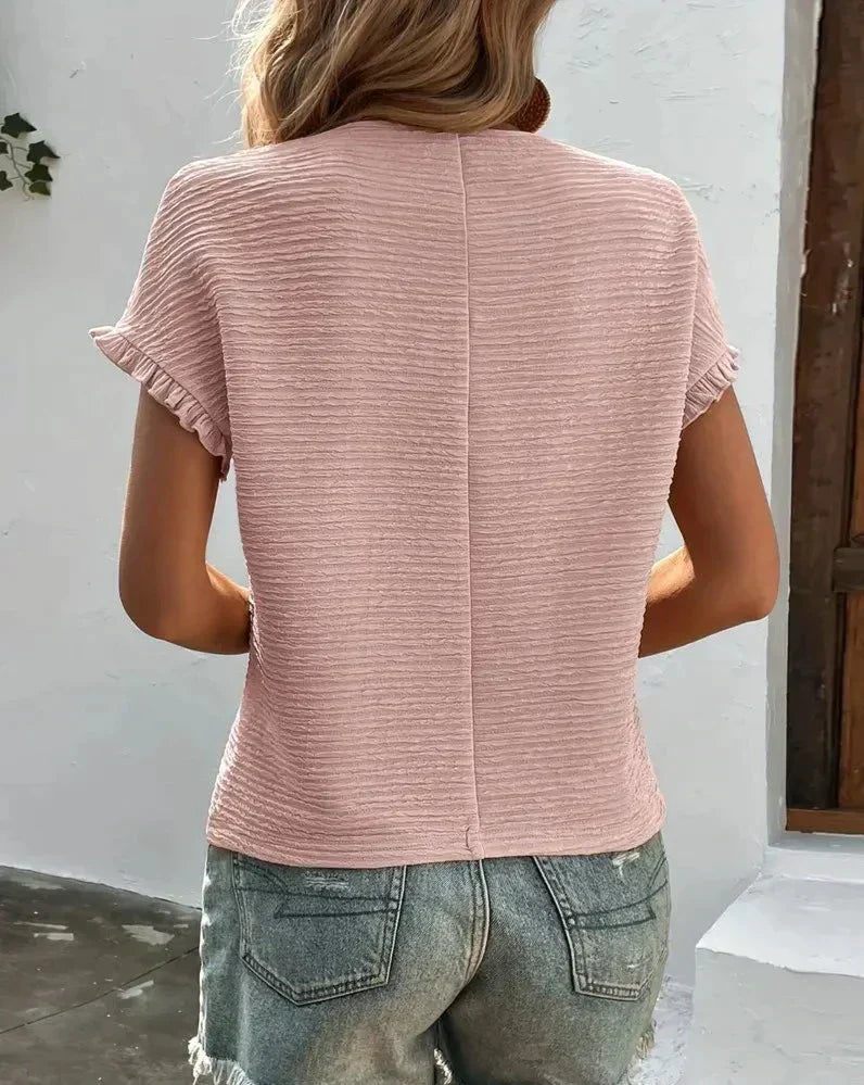 Damen T-Shirt Sommer Leicht Bequem Atmungsaktiv – Doris