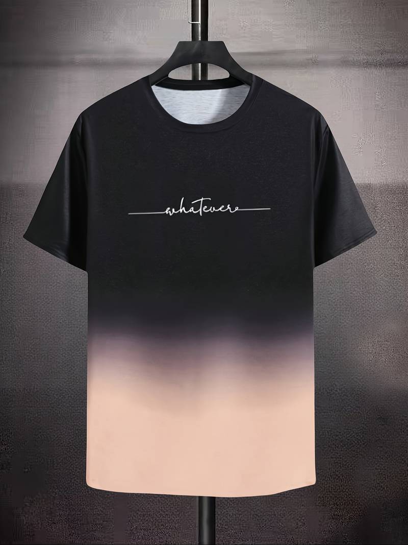 Lässiges Rundhals-T-Shirt mit Schriftzug für Herren