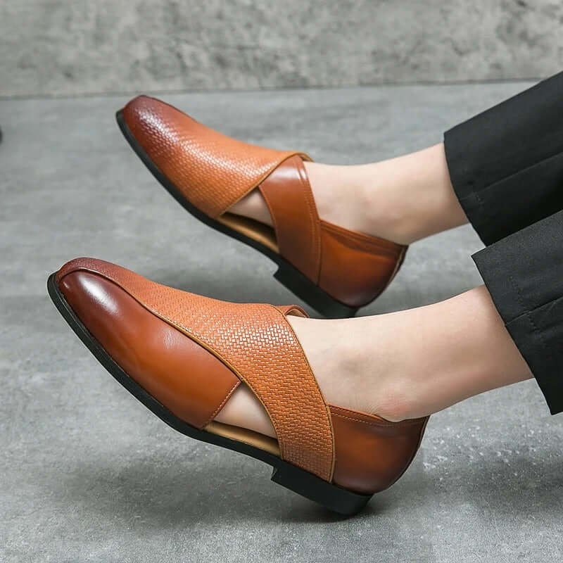 Vintage Leder-Sandalen