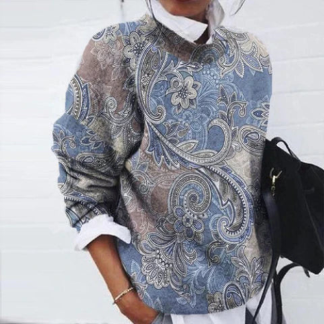 Lucillem | Damen Bedruckter Pullover | Warme