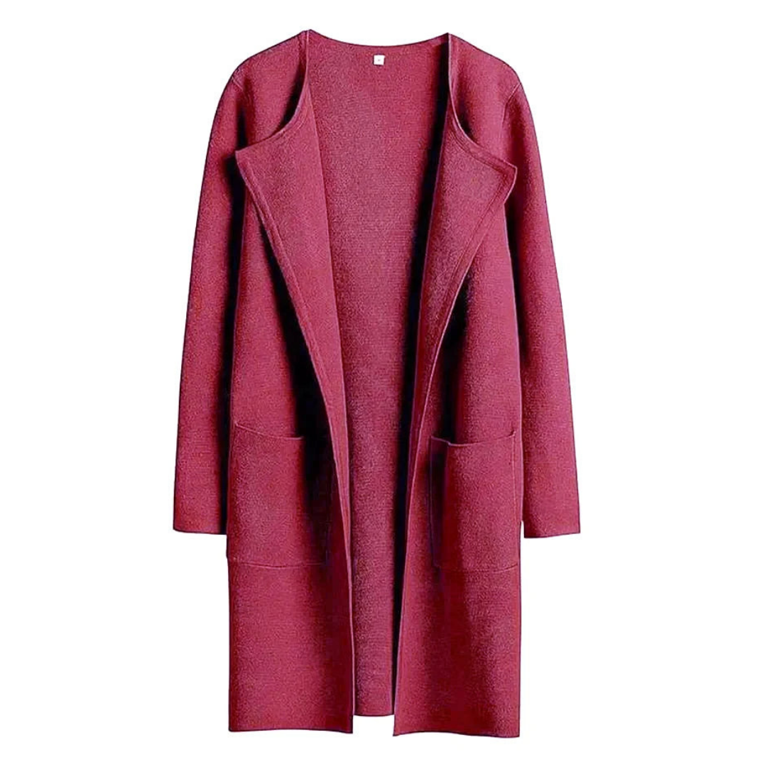 Rhea | Damen Lange Strickjacke | Elegante