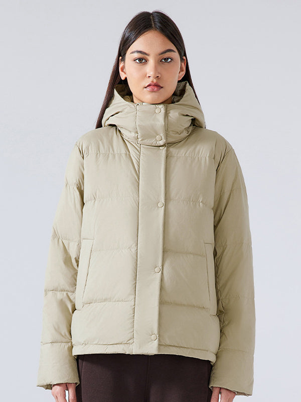Isolierte Pufferjacke mit Kapuze für Damen
