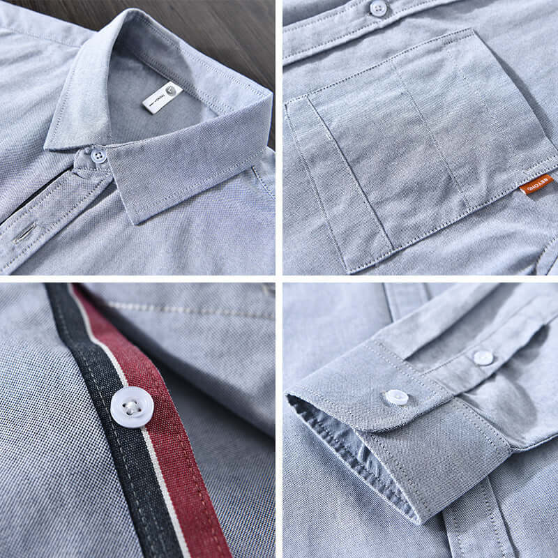Elegantes Herren Oxford Hemd Baumwolle