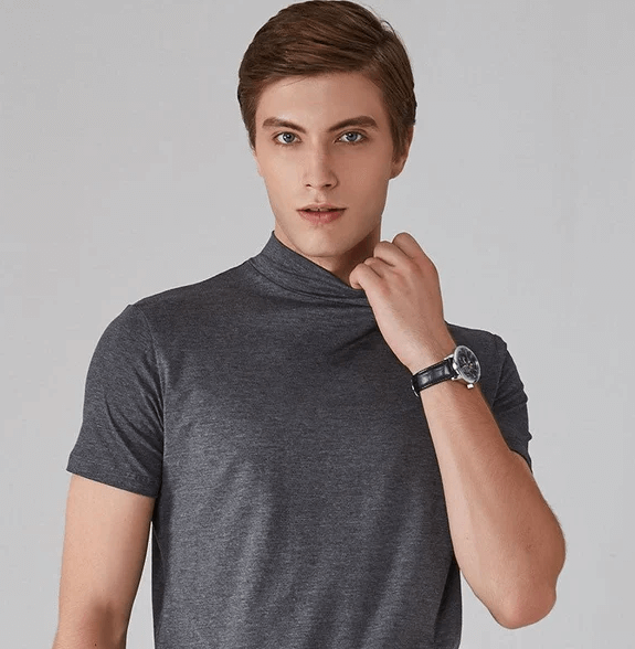Antitranspirant-Rollkragen-T-Shirt für Herren