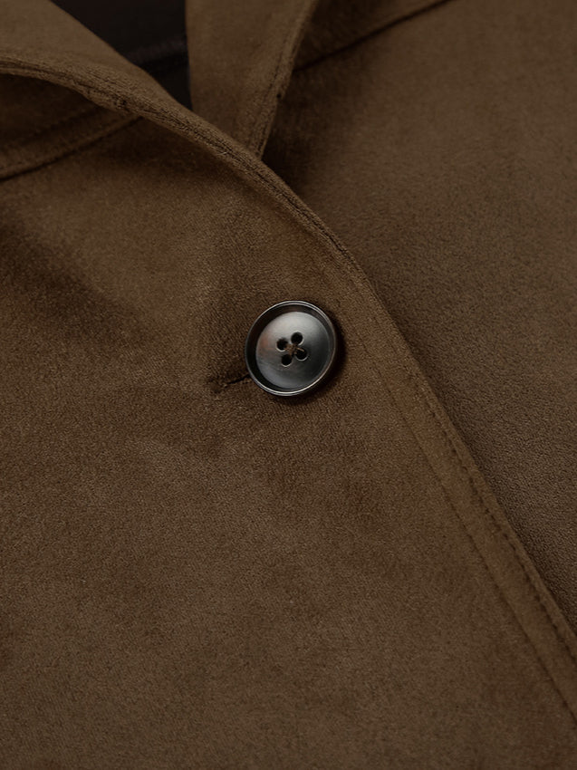 Lässiger Blazer aus braunem Wildleder
