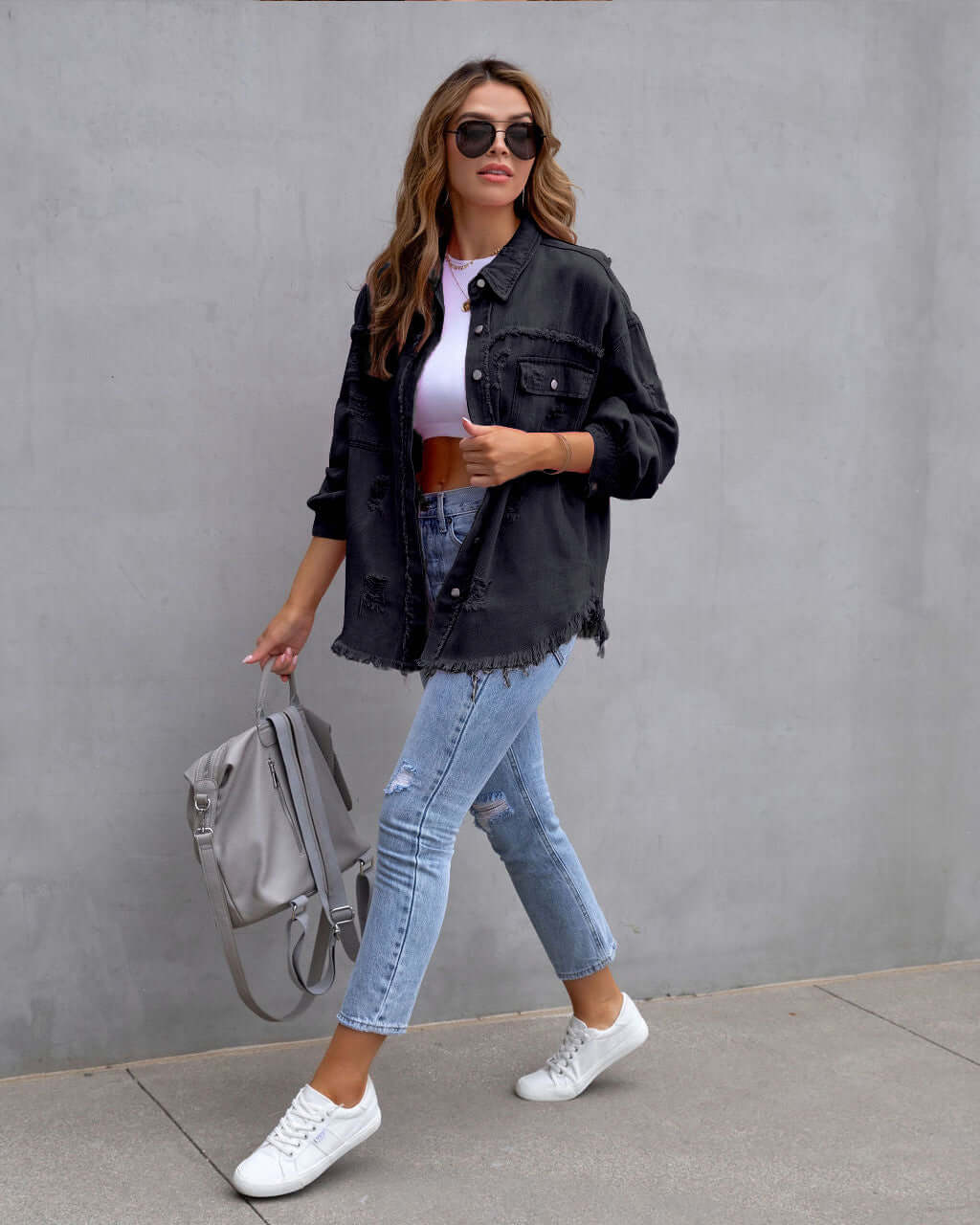 Stylische Denim Jacke Damen