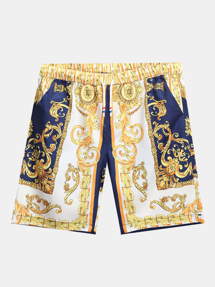 Barockdruck Hemd & Shorts Set Herren