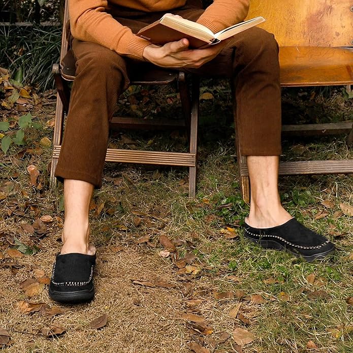 Slip-On Hausschuhe für Herren aus atmungsaktivem Stoff – Slof