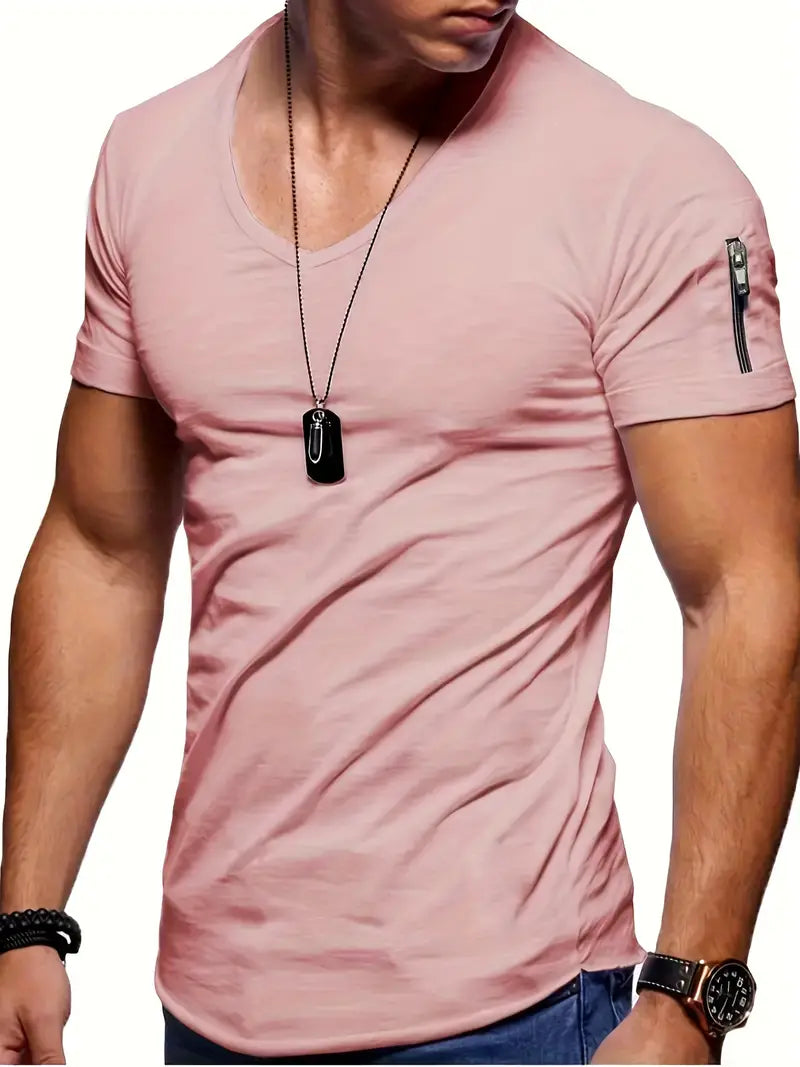 T-Shirt mit V-Ausschnitt für Herren