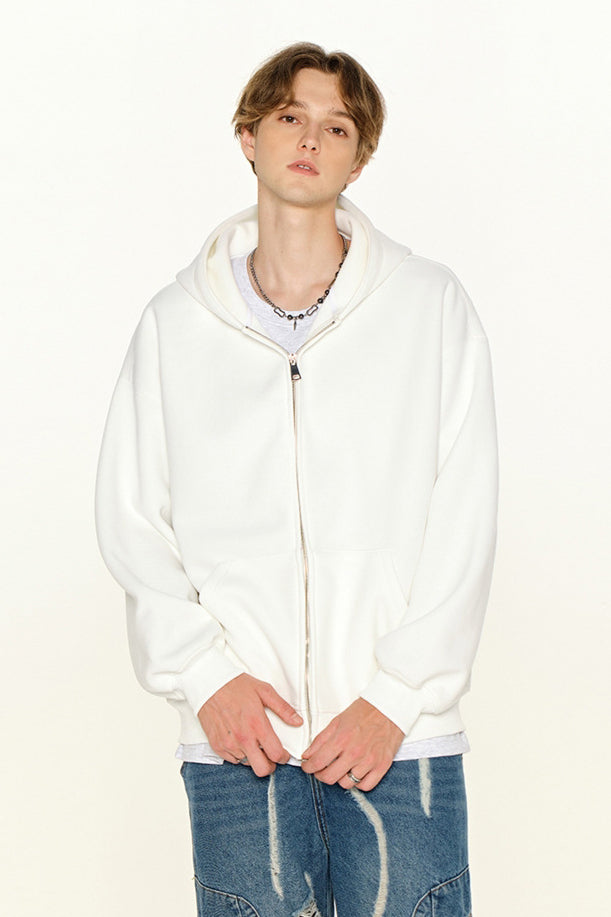 Lässiges Sweatshirt mit Kapuze und Reißverschluss