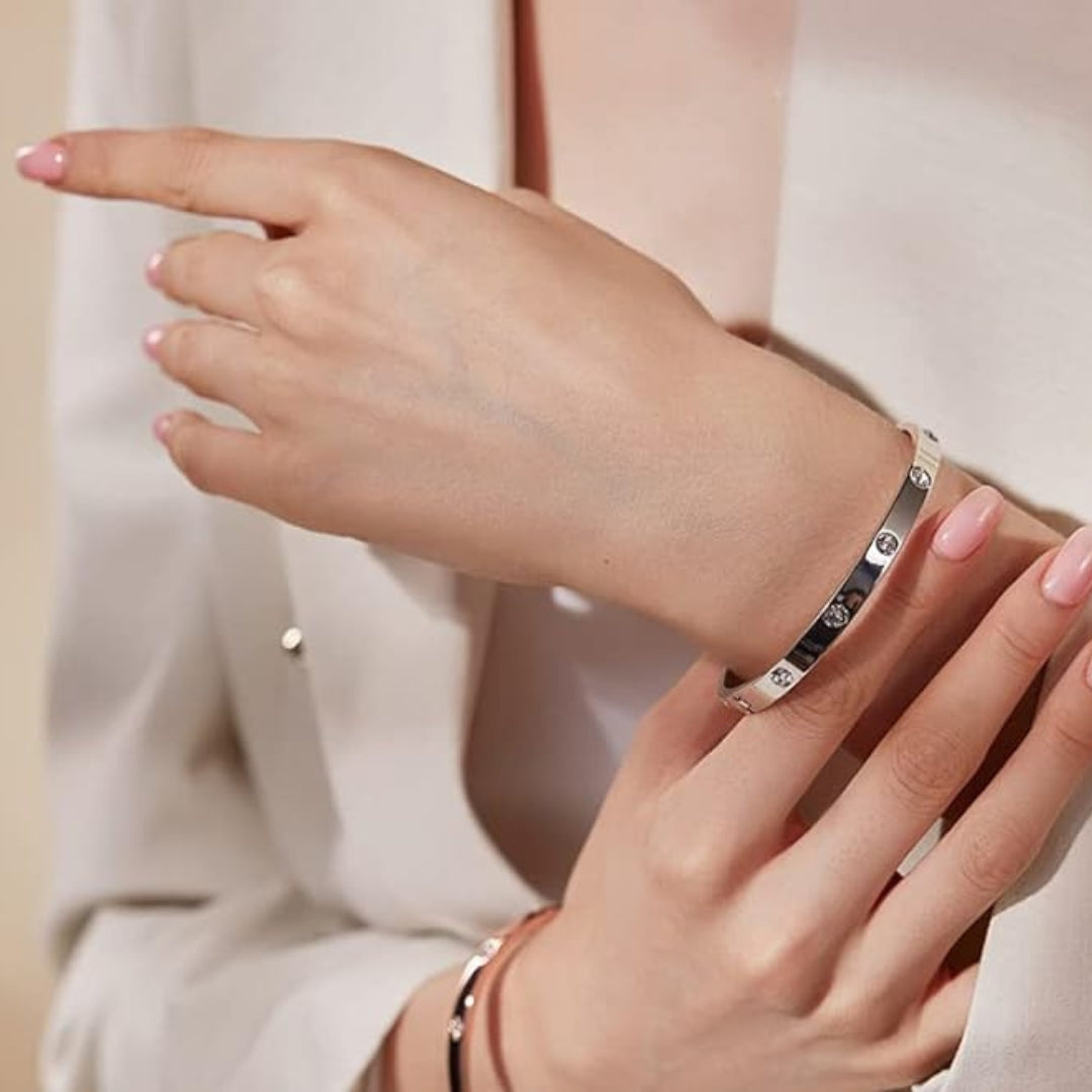 EWIGES GLIEDERARMBAND MIT ZIRKONIUMDIOXID