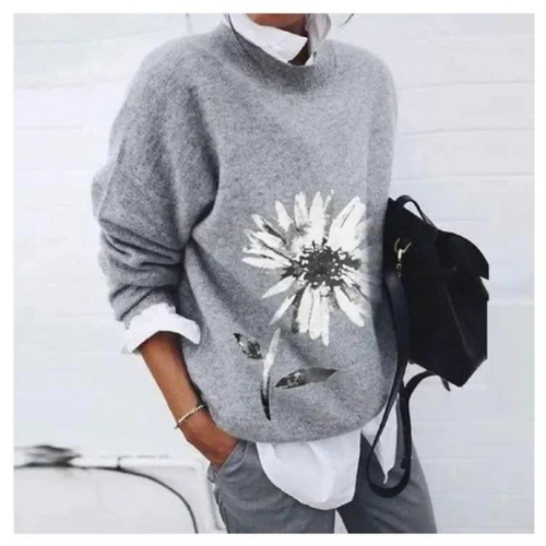 Lucillem | Damen Bedruckter Pullover | Warme