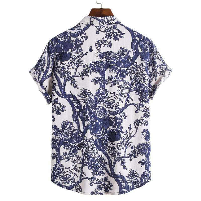 Stylisches Herren Kurzarmhemd mit Blumenmuster