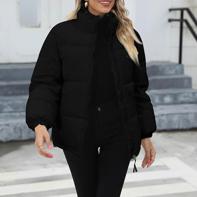 Gefütterte Damen Winterjacke mit Kapuze