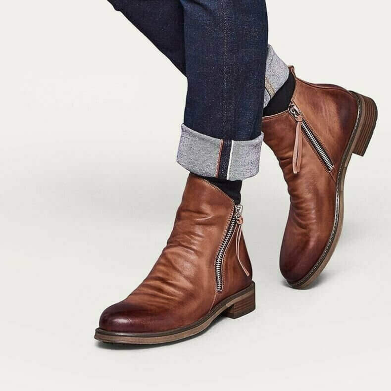 Lässige Herren Lederstiefel