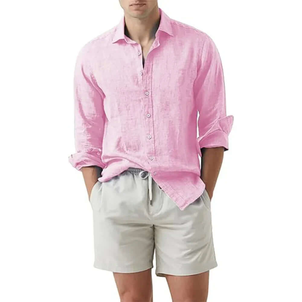 Leichtes Sommerhemd Herren - Leinen & Baumwolle