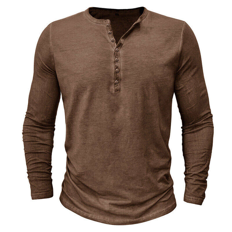 Langarm Henley-Shirt für Herren